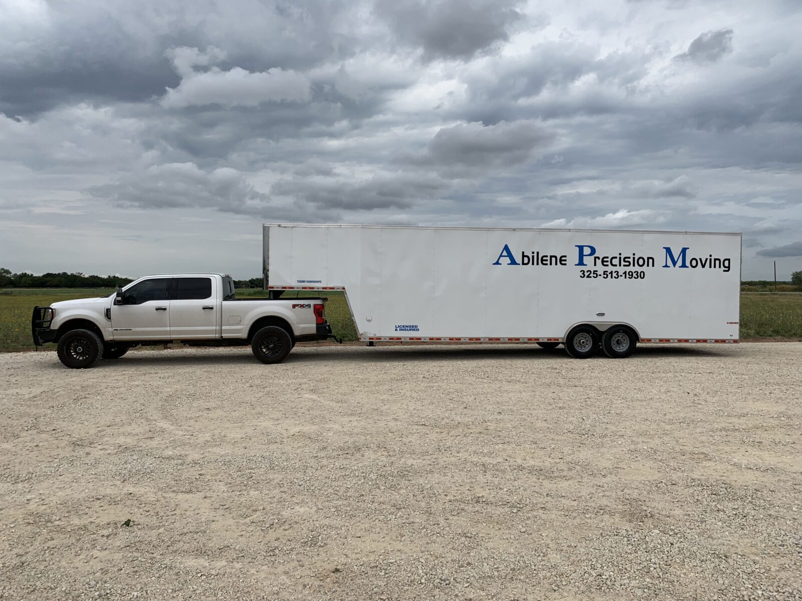 trailer and truck for Abilene Precision Movers